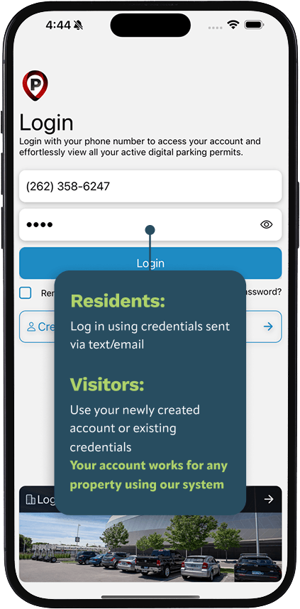 Login Methods for Residents & Visitors